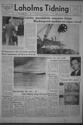Förstasidan, Onsdag 10 augusti 1966