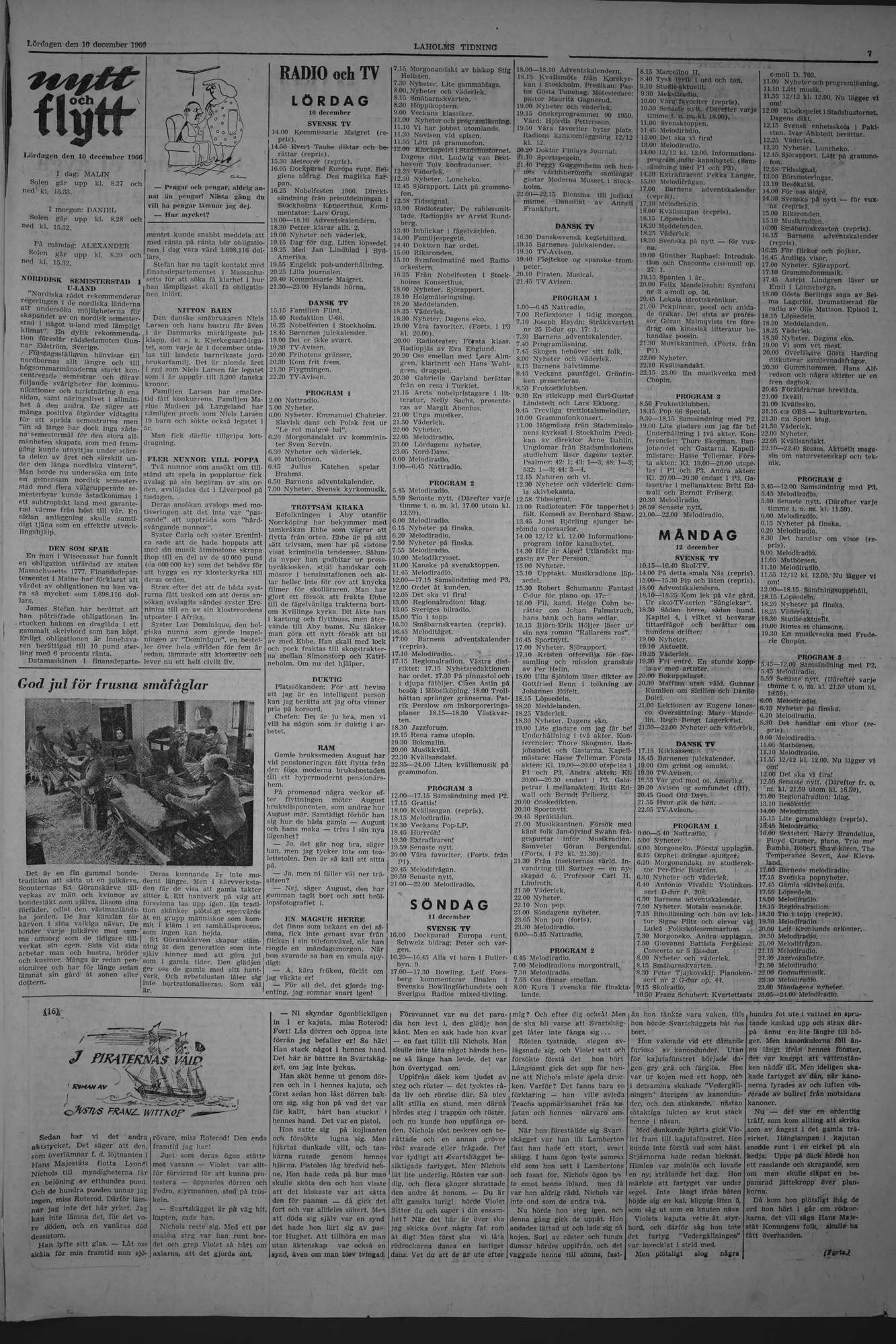 Laholms Tidning Lördag 10 december 1966, sida 7