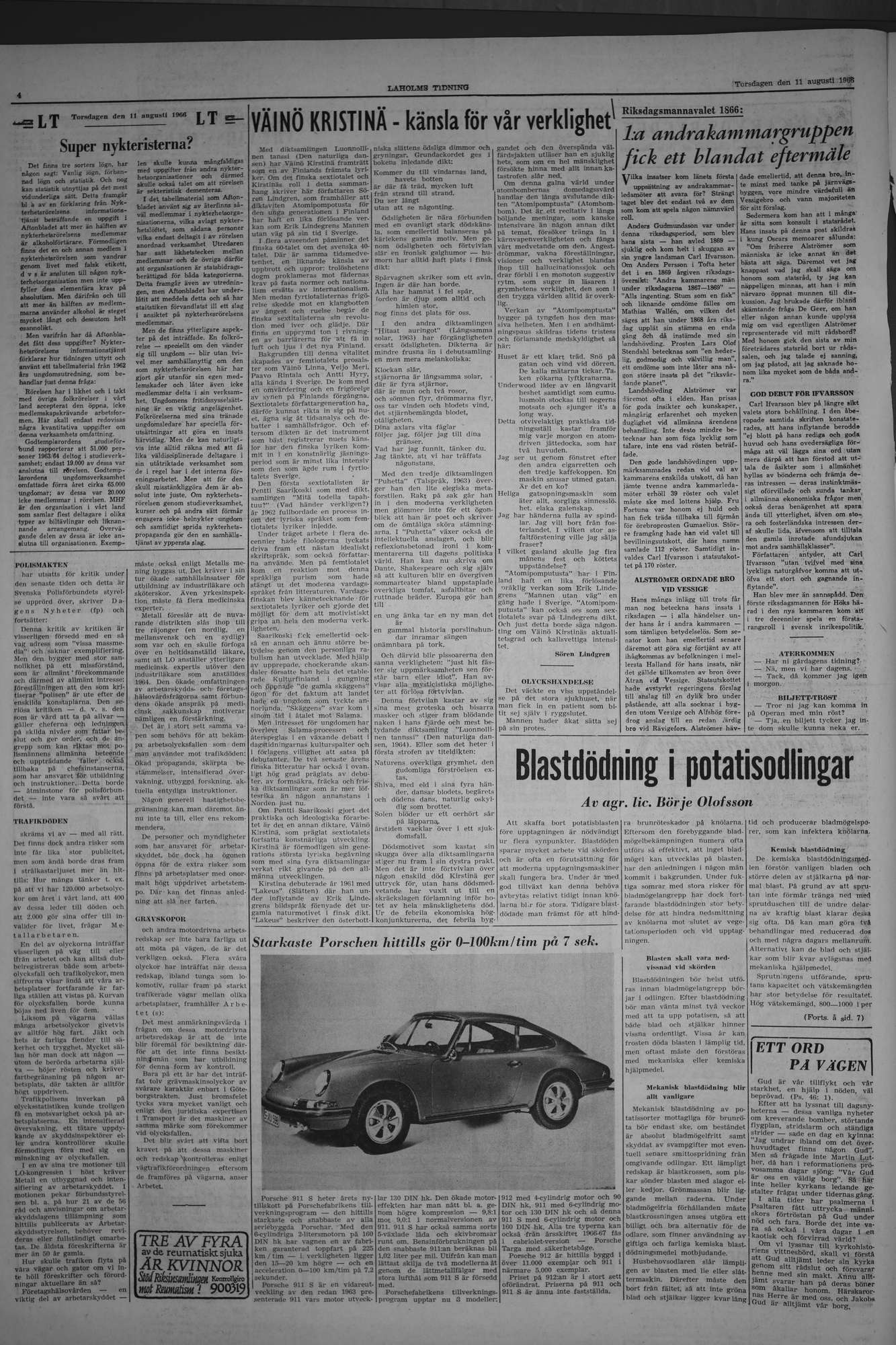 Laholms Tidning Torsdag 11 augusti 1966, sida 4