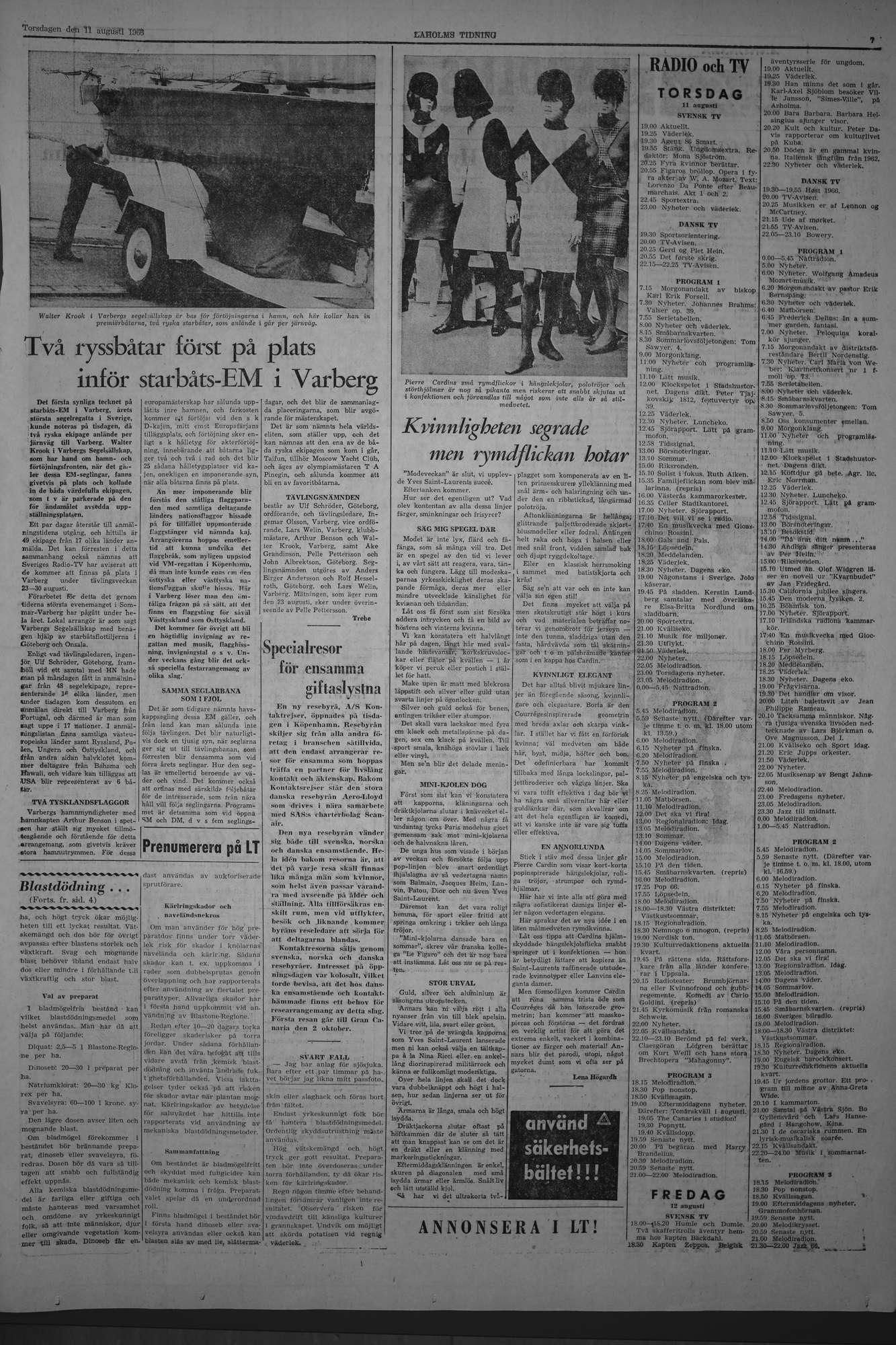 Laholms Tidning Torsdag 11 augusti 1966, sida 7