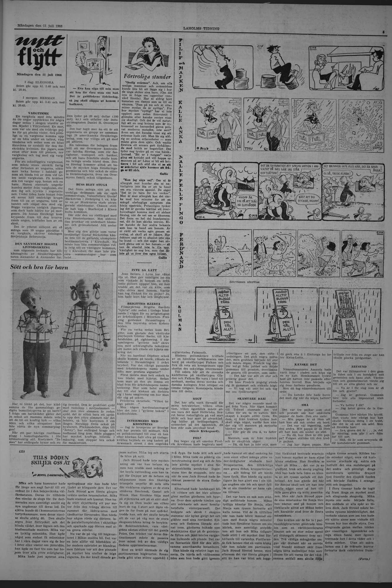 Laholms Tidning Måndag 11 juli 1966, sida 5