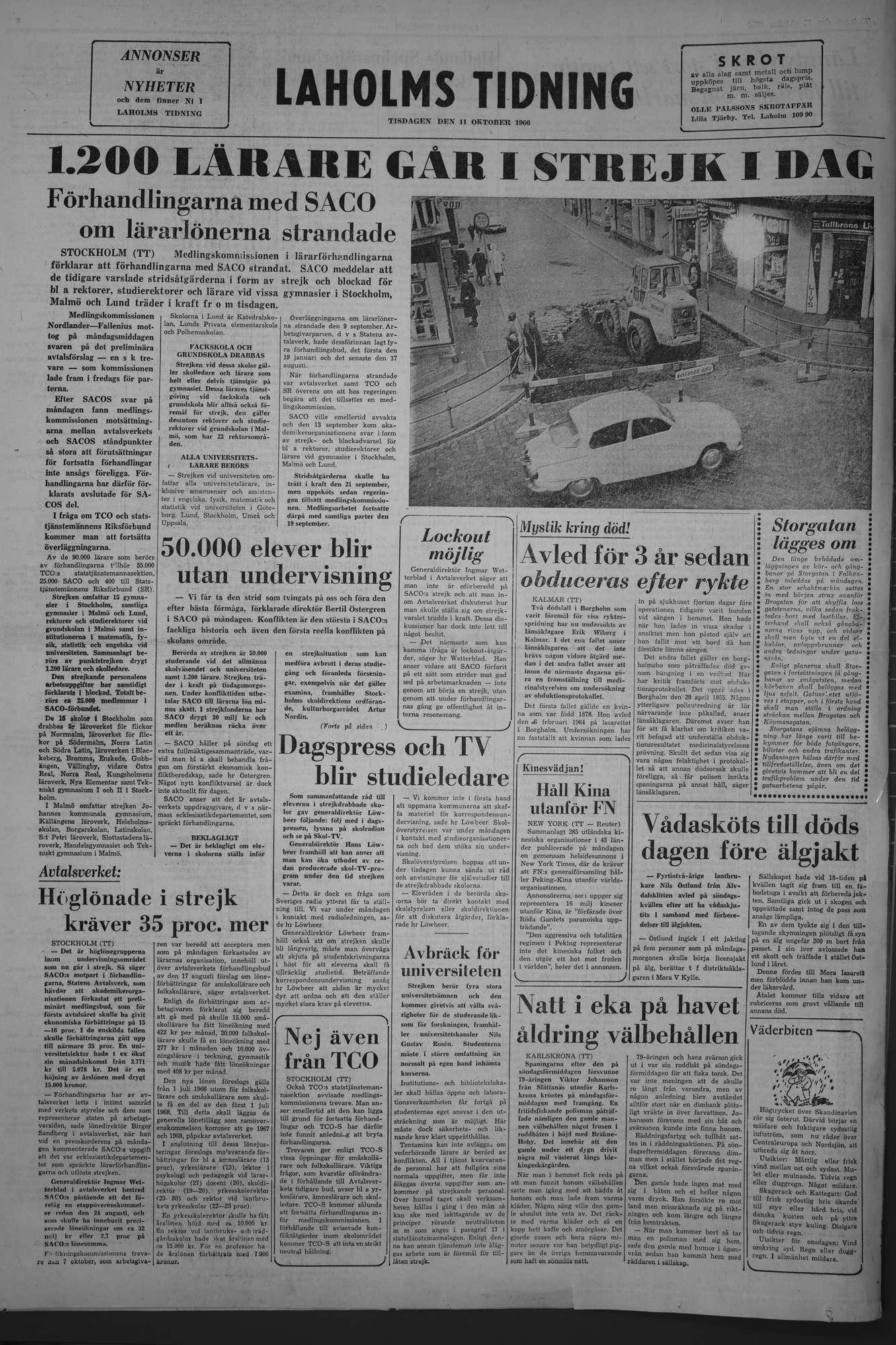 Laholms Tidning Tisdag 11 oktober 1966, sida 8