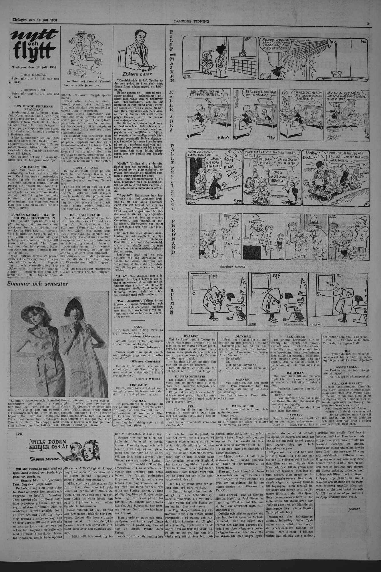 Laholms Tidning Tisdag 12 juli 1966, sida 5