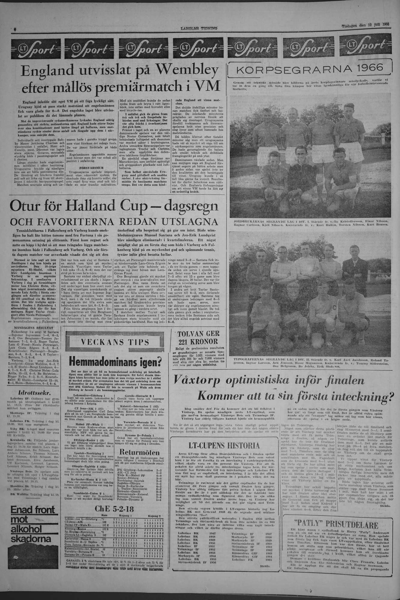 Laholms Tidning Tisdag 12 juli 1966, sida 6