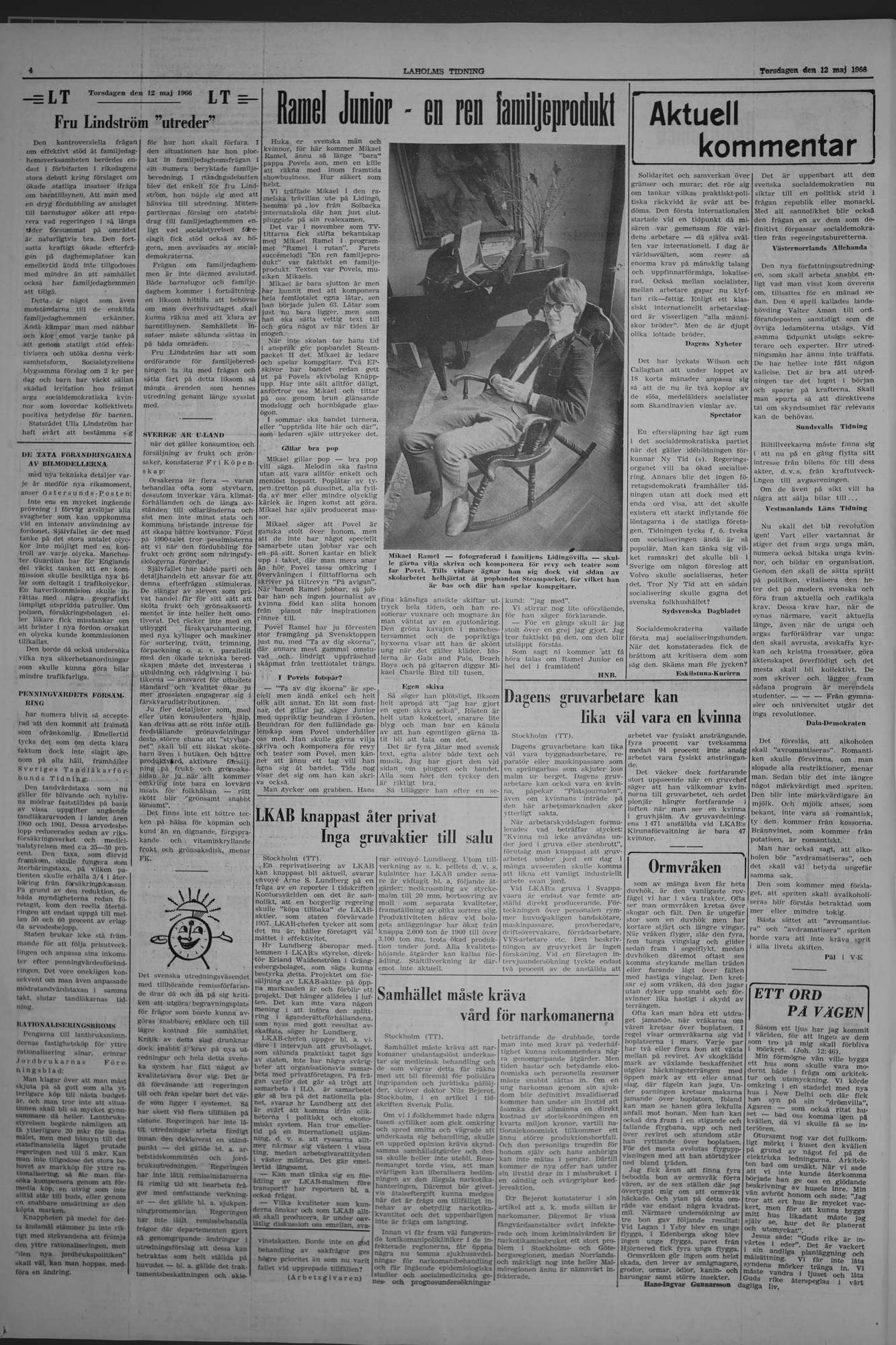 Laholms Tidning Torsdag 12 maj 1966, sida 4