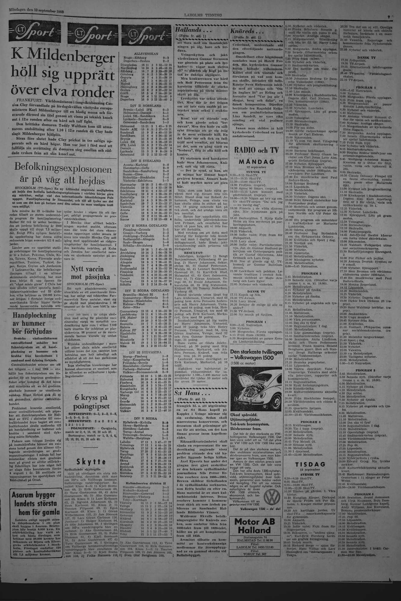 Laholms Tidning Måndag 12 september 1966, sida 7