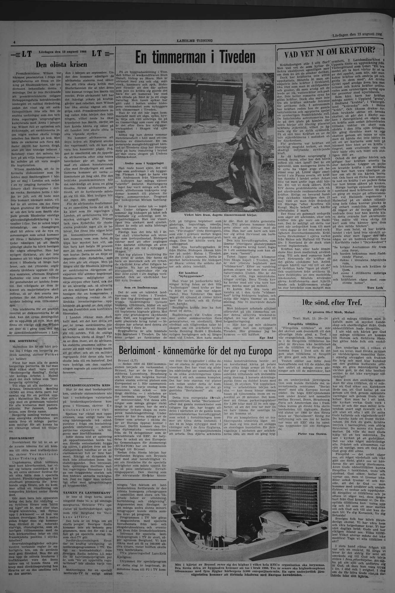Laholms Tidning Lördag 13 augusti 1966, sida 4