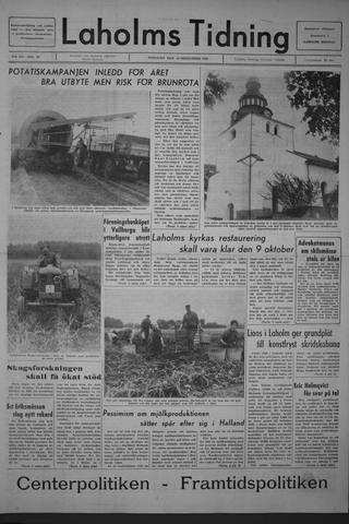 Förstasidan, Tisdag 13 september 1966