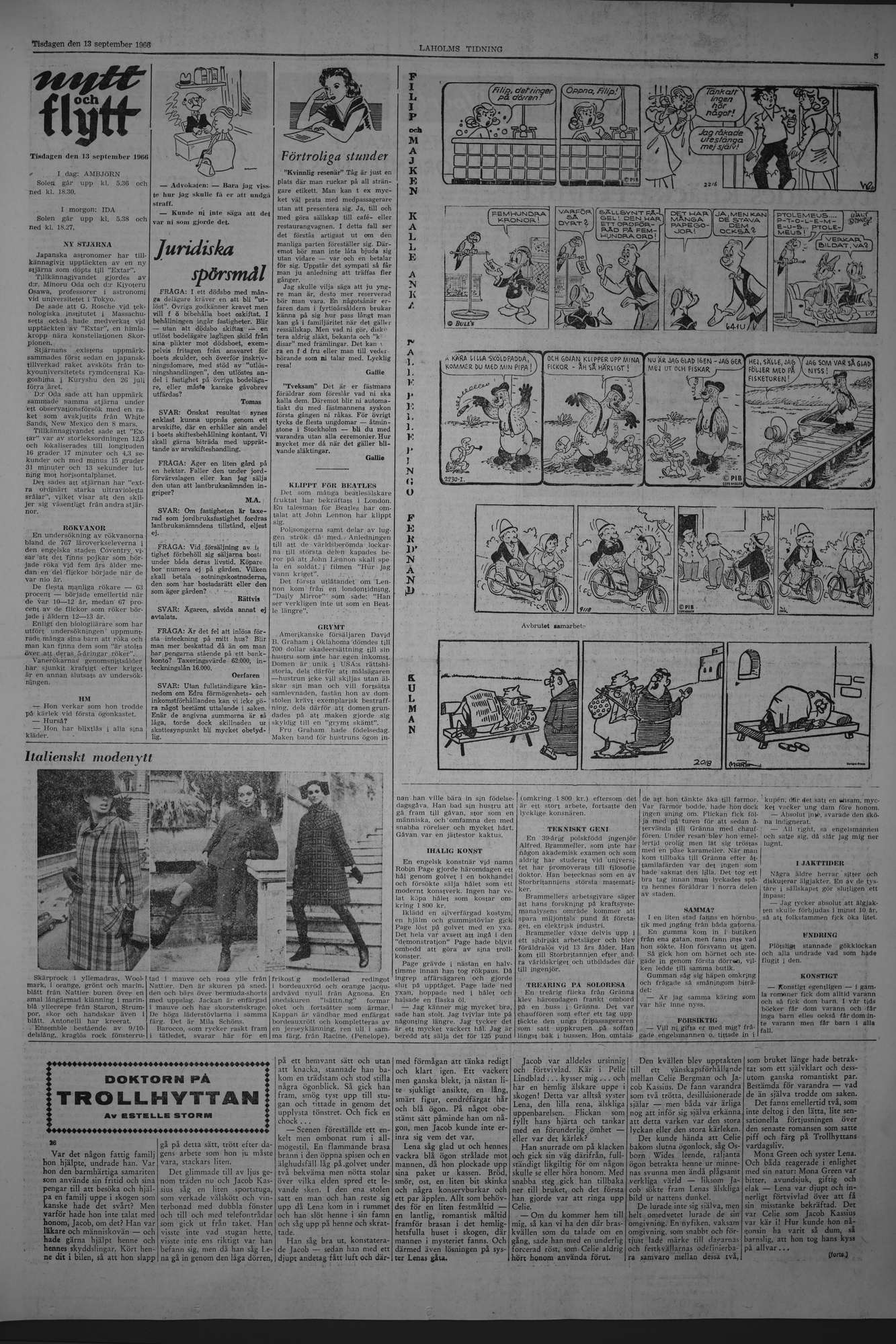 Laholms Tidning Tisdag 13 september 1966, sida 5