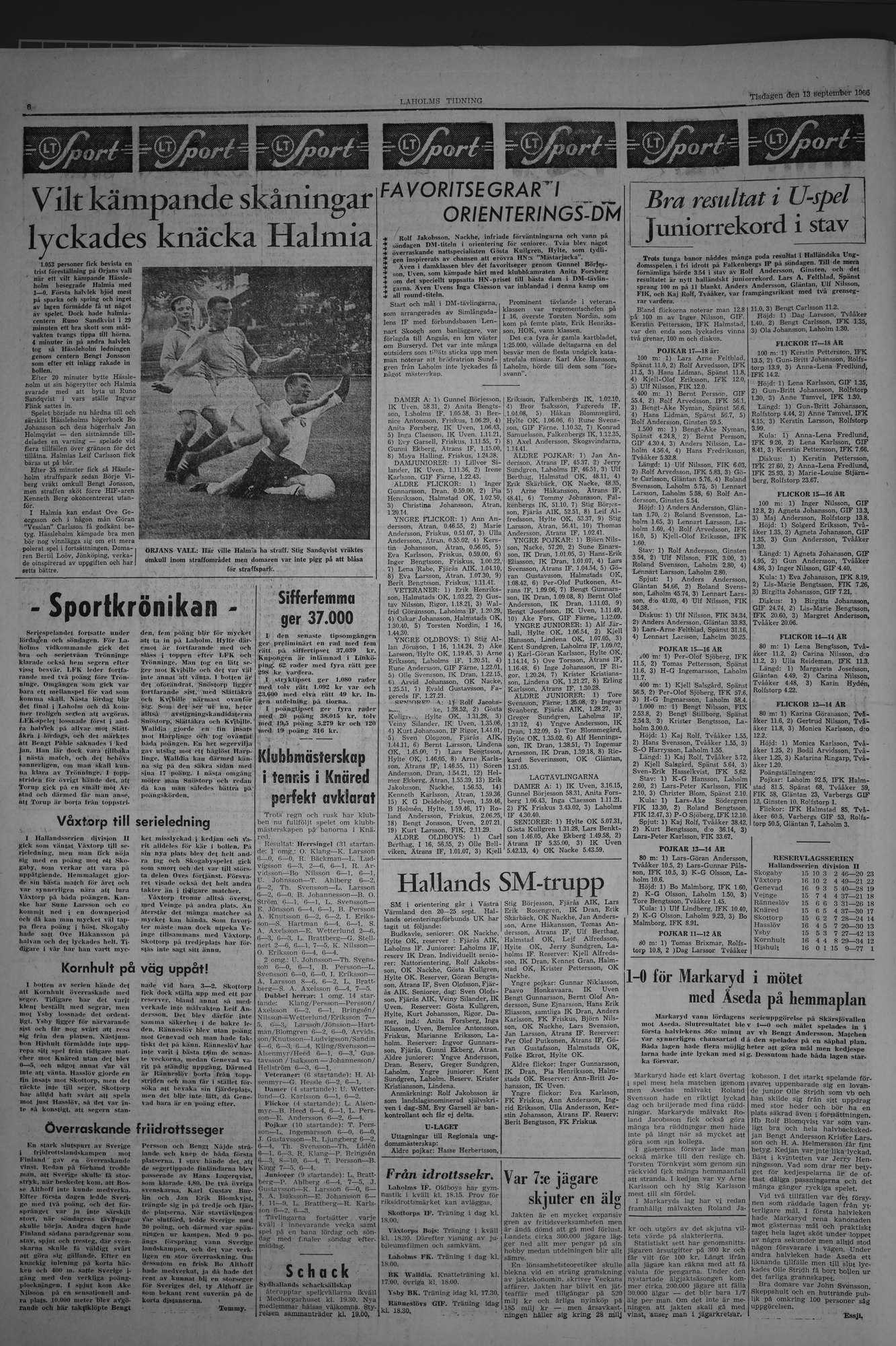 Laholms Tidning Tisdag 13 september 1966, sida 6