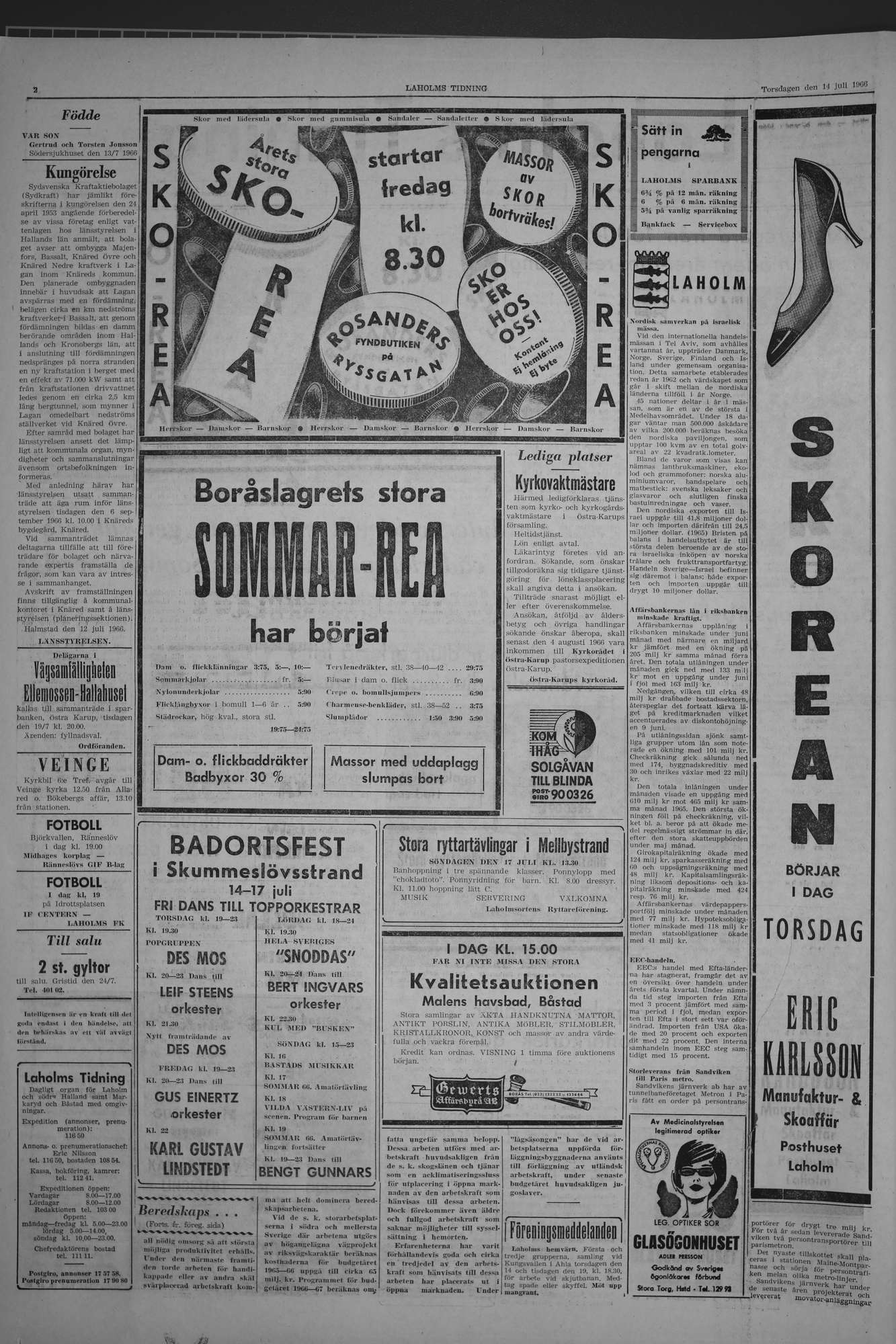 Laholms Tidning Torsdag 14 juli 1966, sida 2
