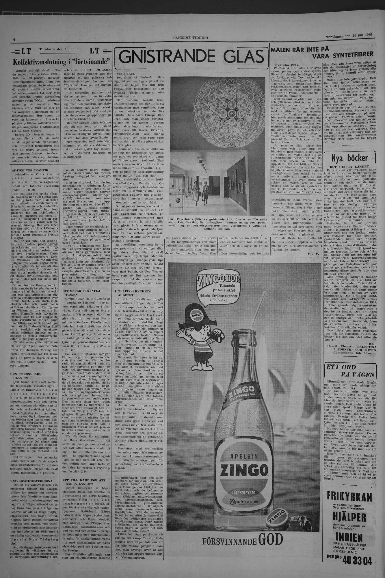 Laholms Tidning Torsdag 14 juli 1966, sida 4