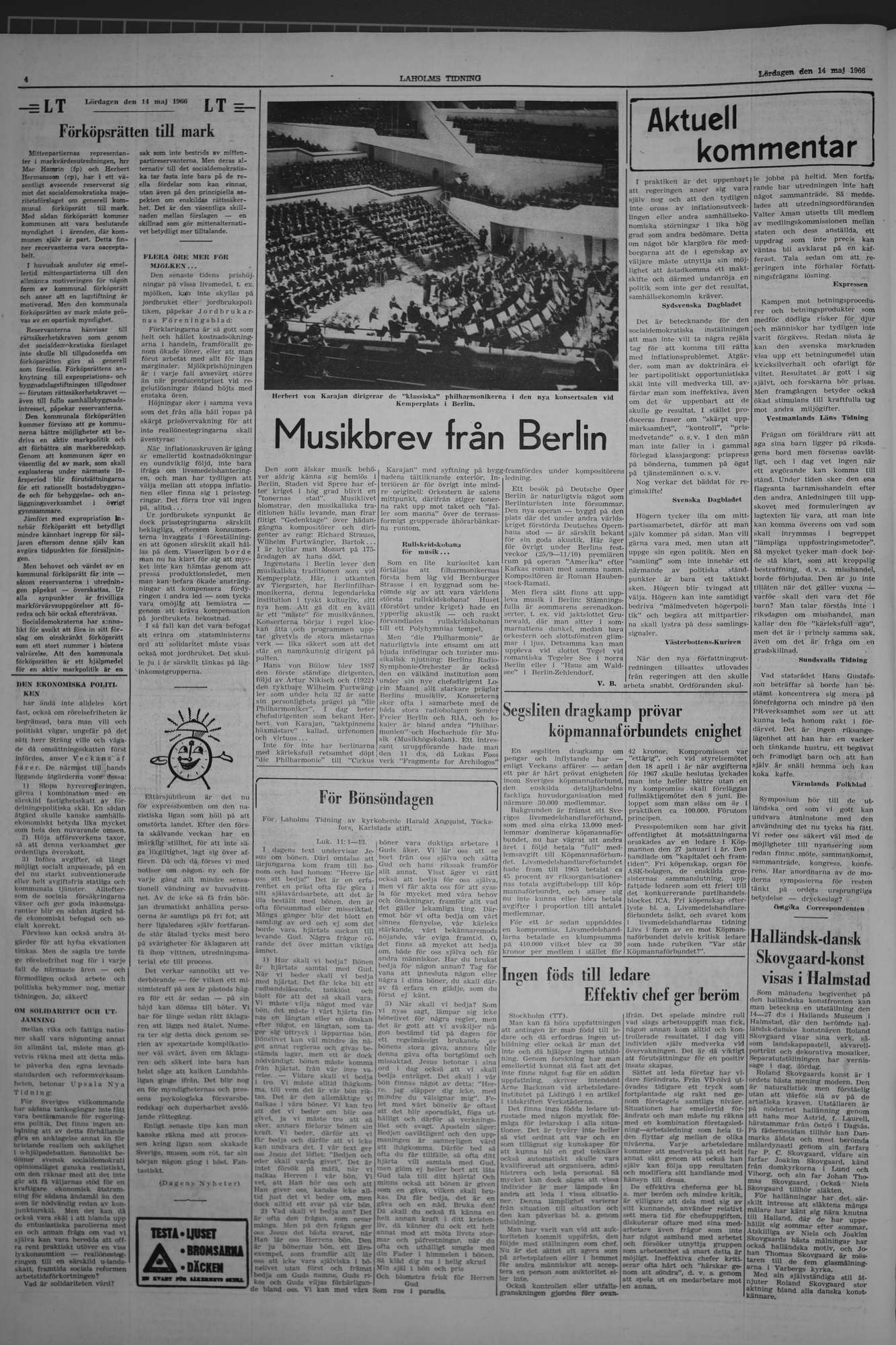 Laholms Tidning Lördag 14 maj 1966, sida 4