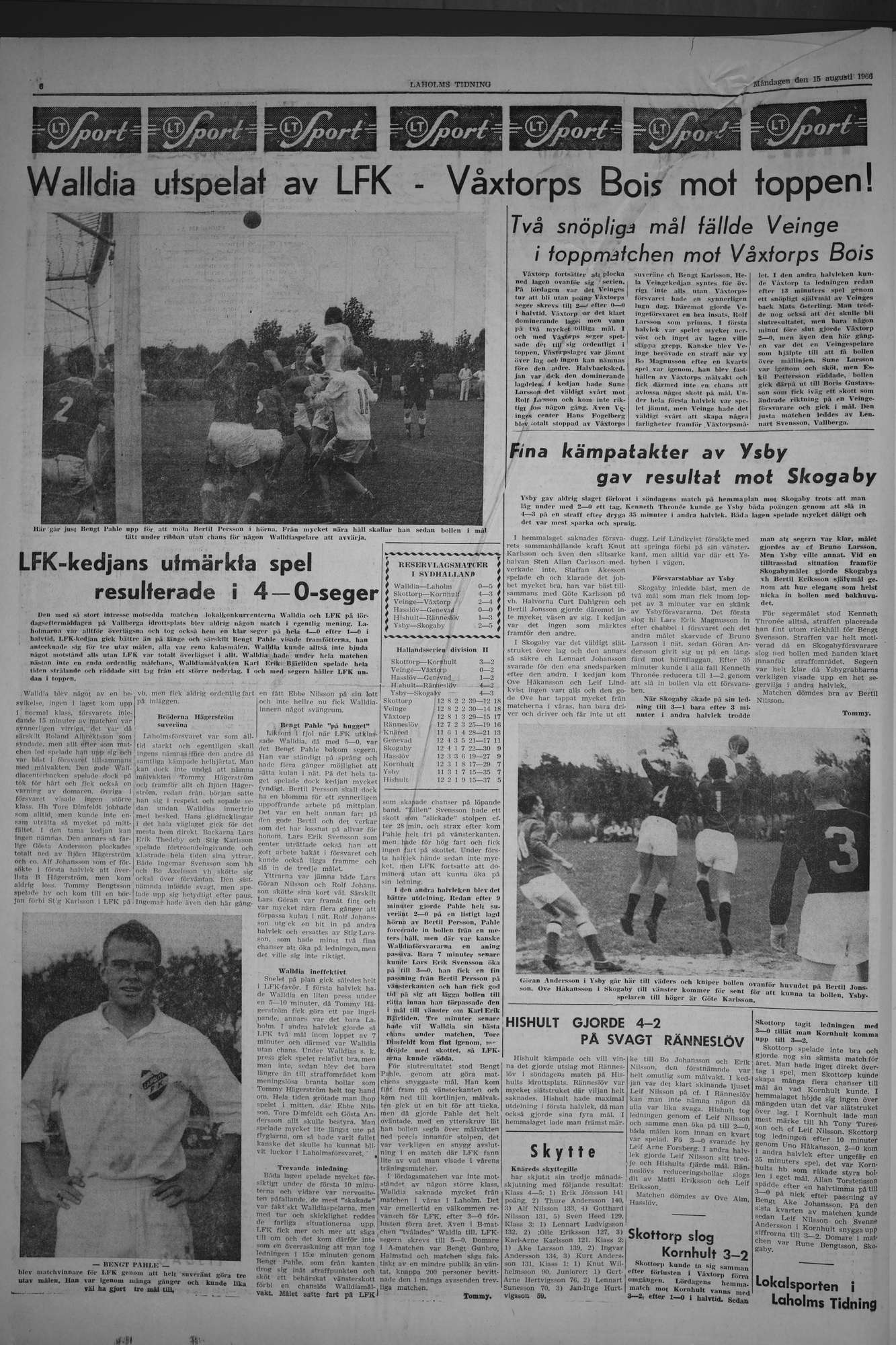 Laholms Tidning Måndag 15 augusti 1966, sida 6