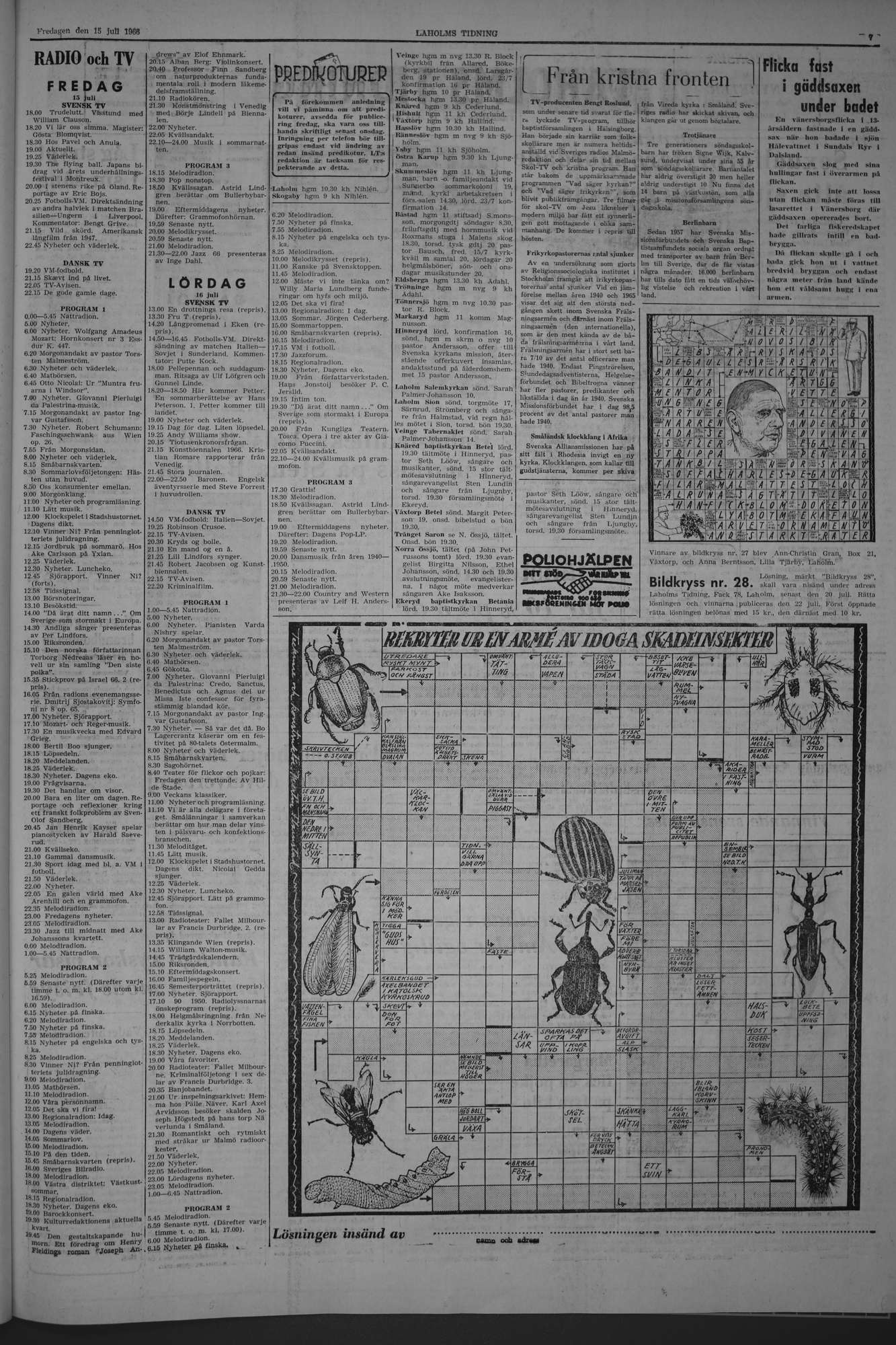 Laholms Tidning Fredag 15 juli 1966, sida 7