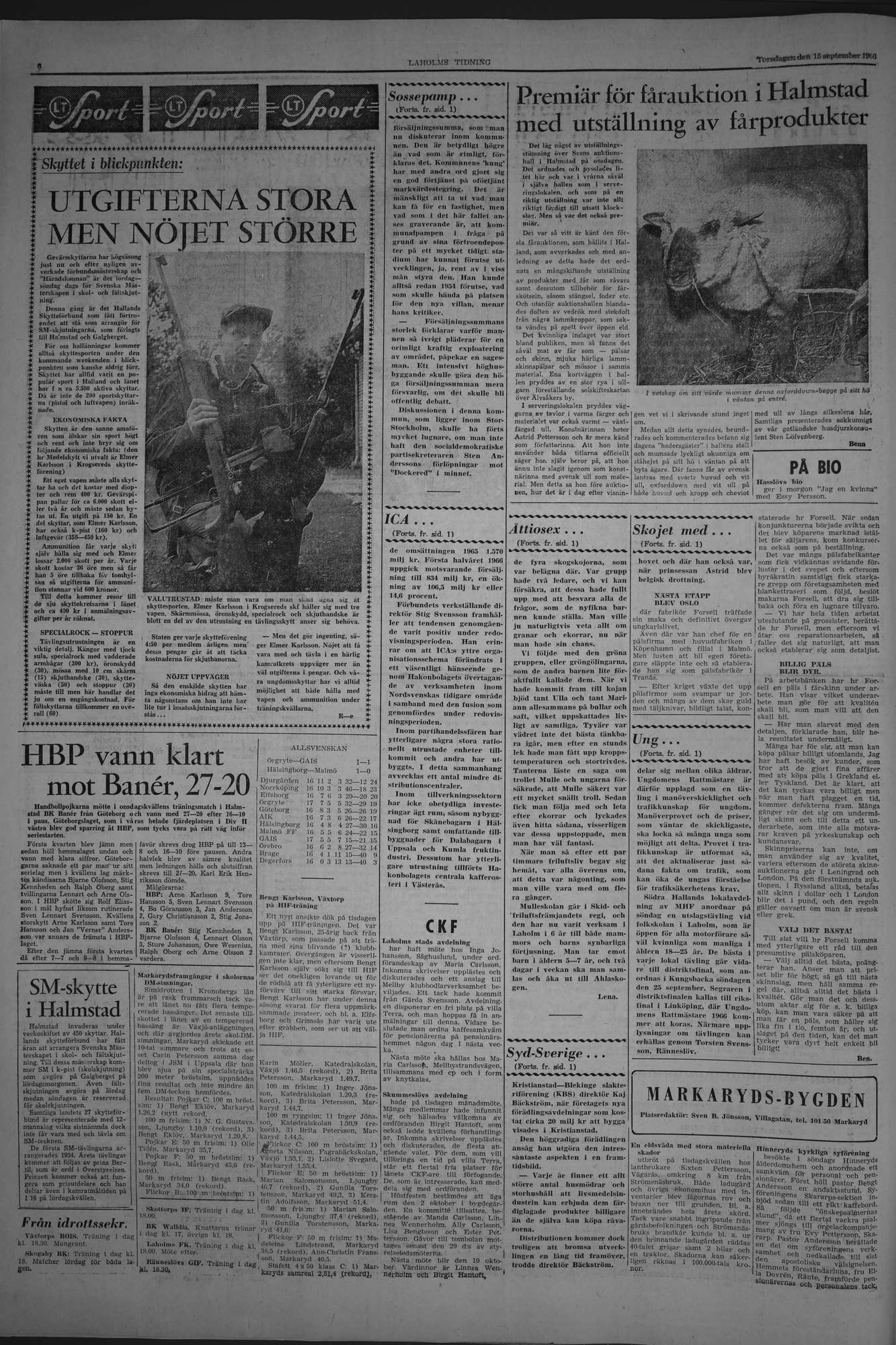Laholms Tidning Torsdag 15 september 1966, sida 6