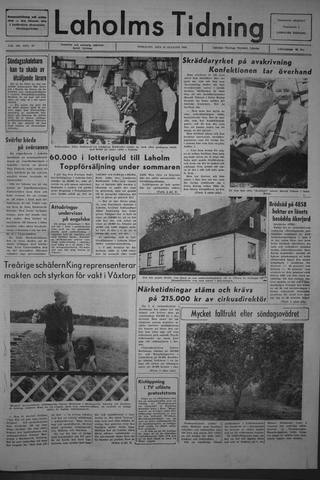 Förstasidan, Tisdag 16 augusti 1966