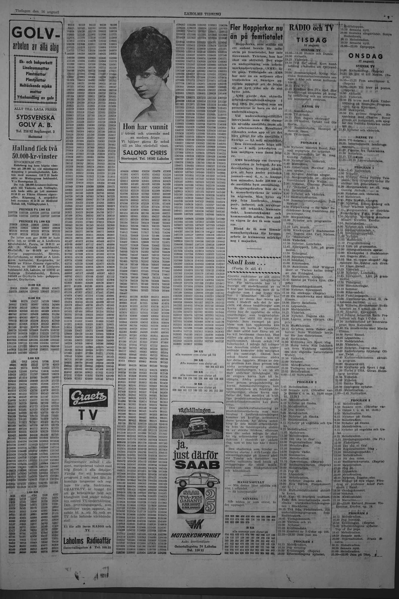 Laholms Tidning Tisdag 16 augusti 1966, sida 7