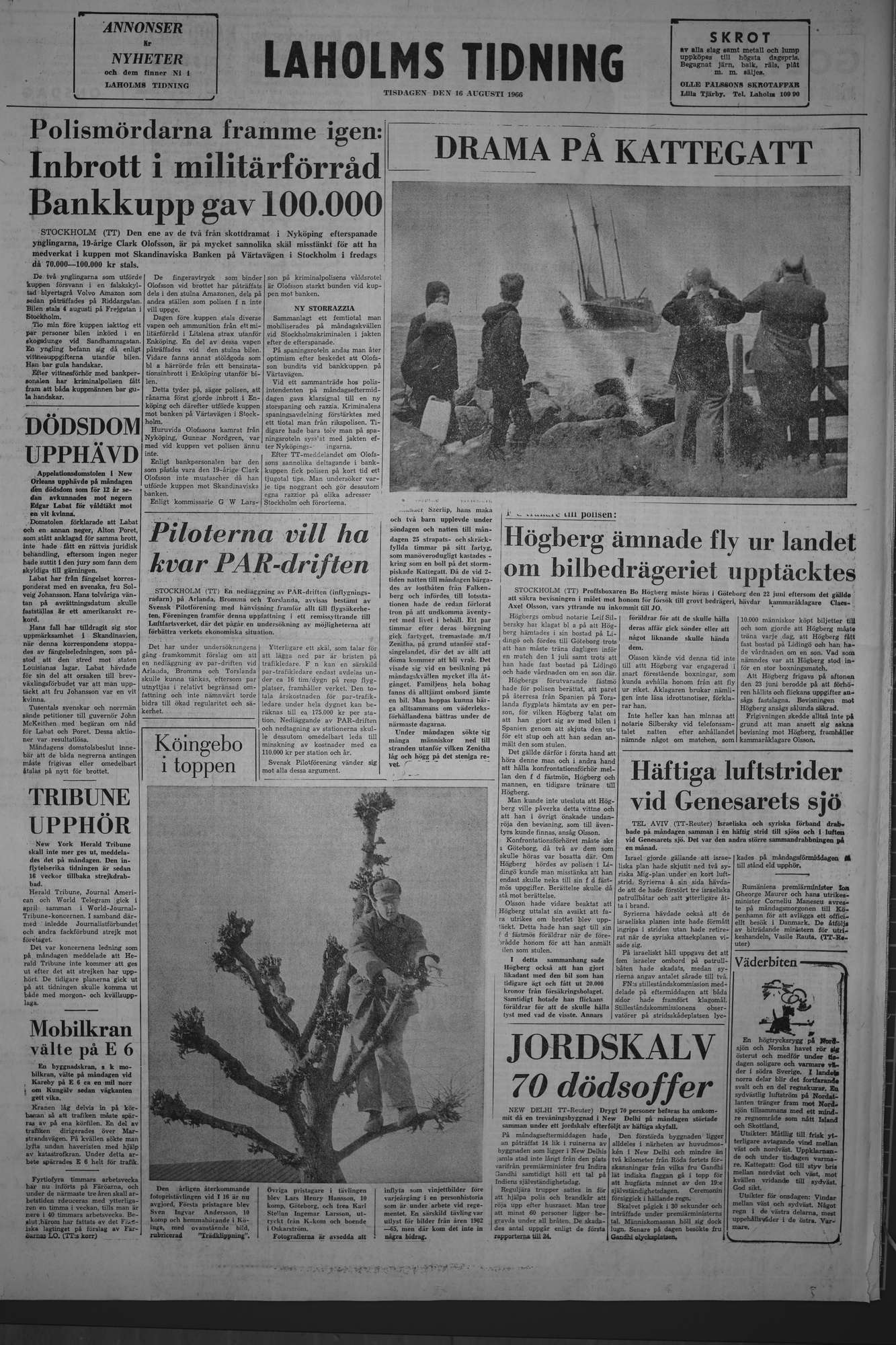 Laholms Tidning Tisdag 16 augusti 1966, sida 8