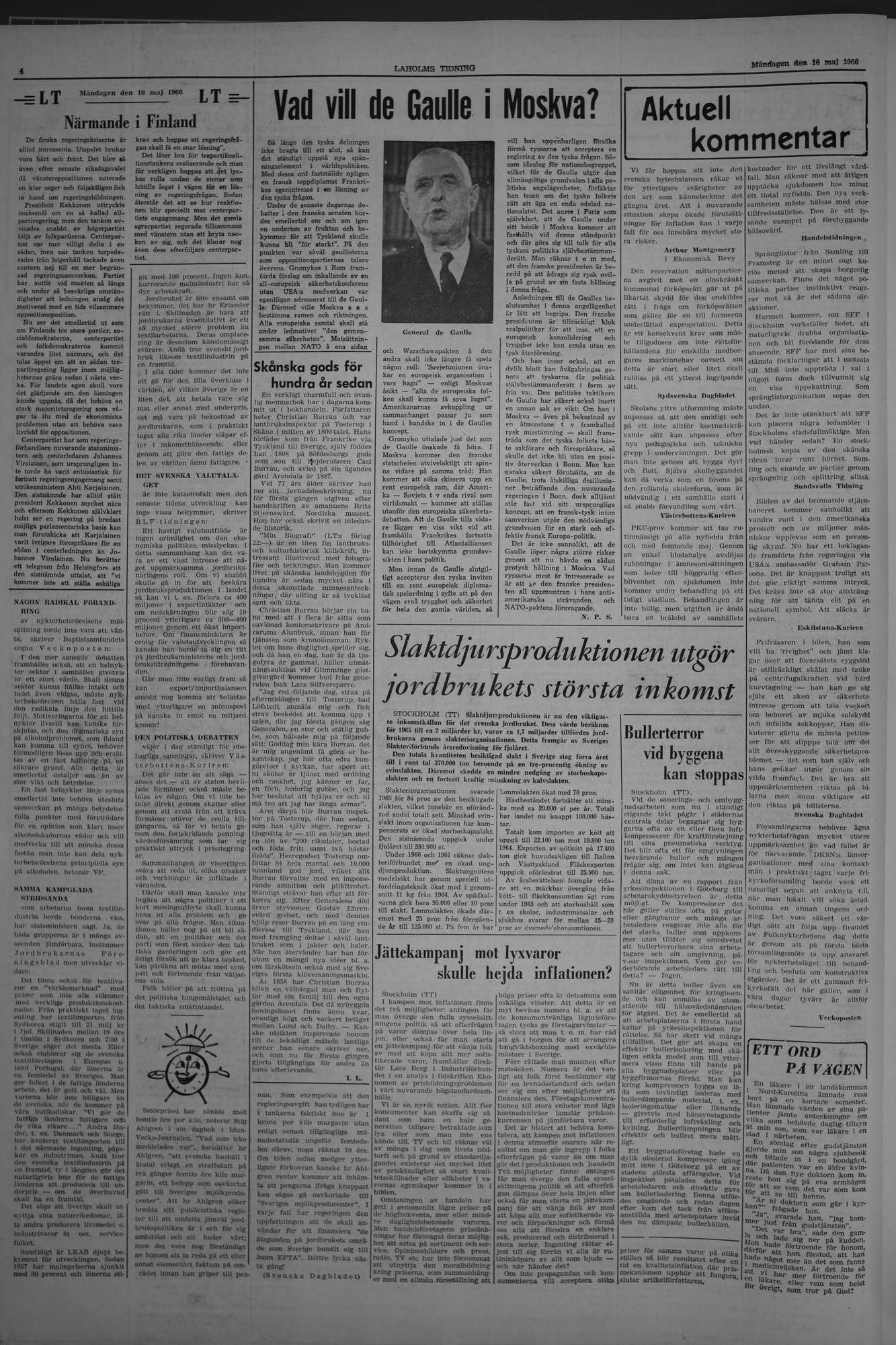 Laholms Tidning Måndag 16 maj 1966, sida 4