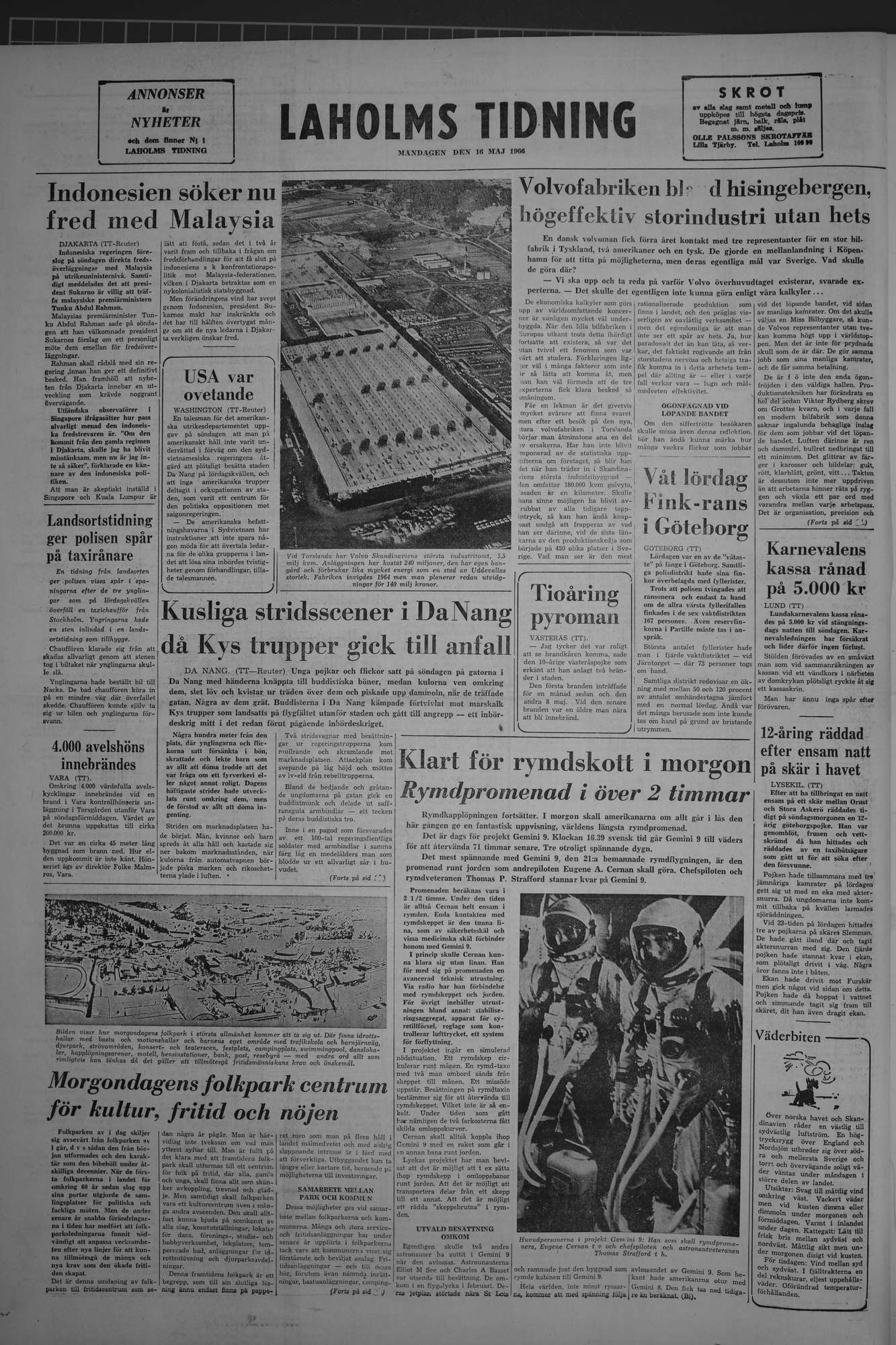 Laholms Tidning Måndag 16 maj 1966, sida 8
