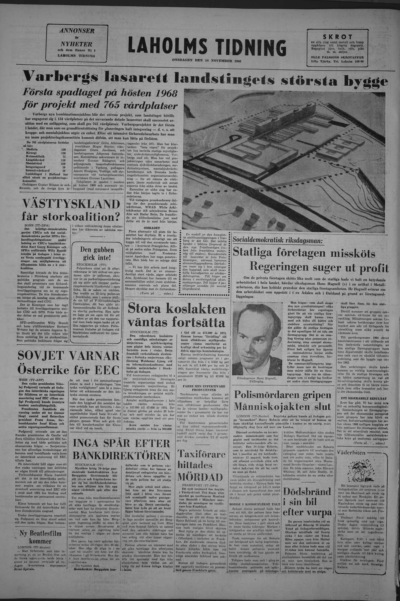 Laholms Tidning Onsdag 16 november 1966, sida 10
