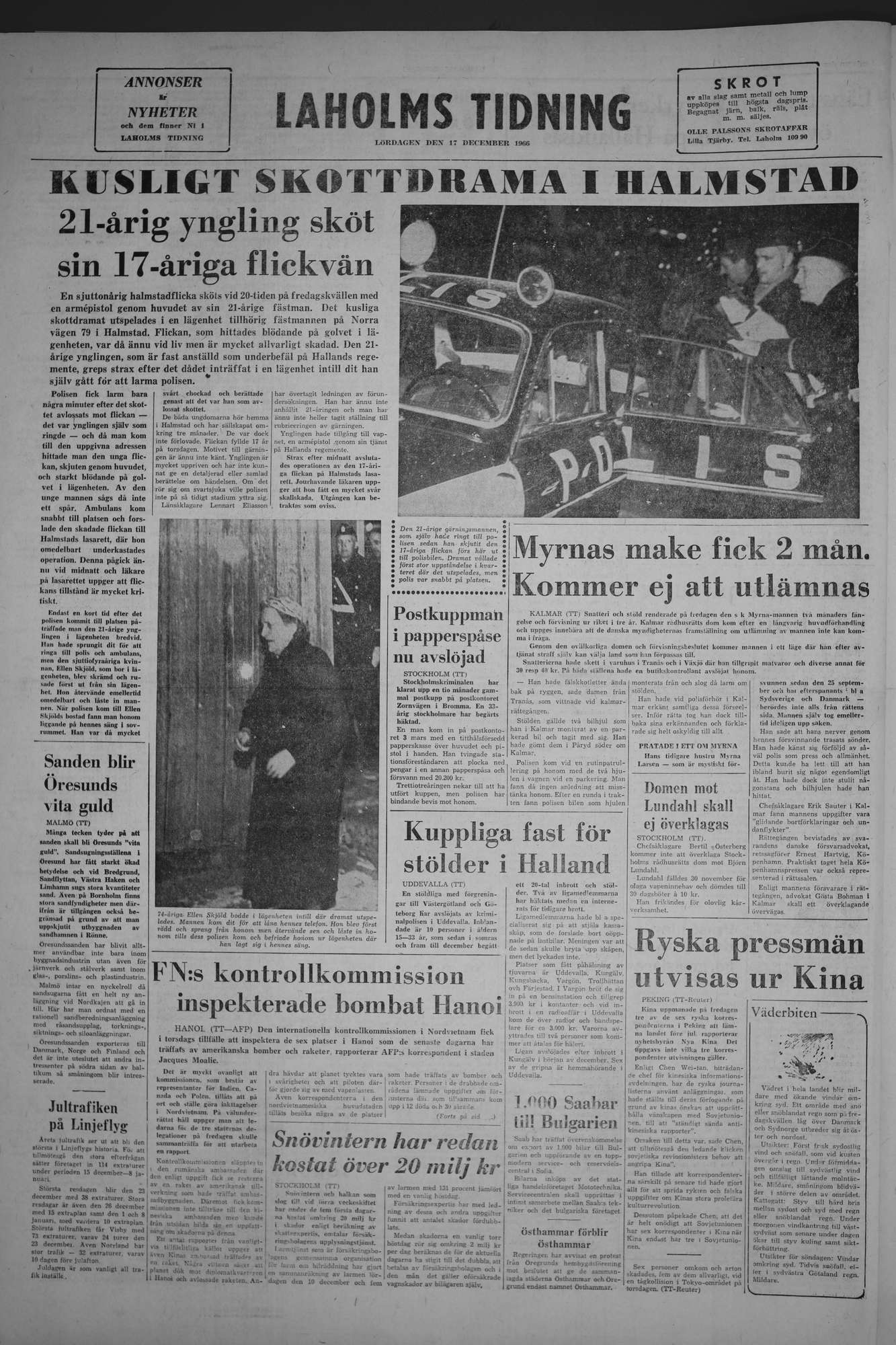 Laholms Tidning Lördag 17 december 1966, sida 8