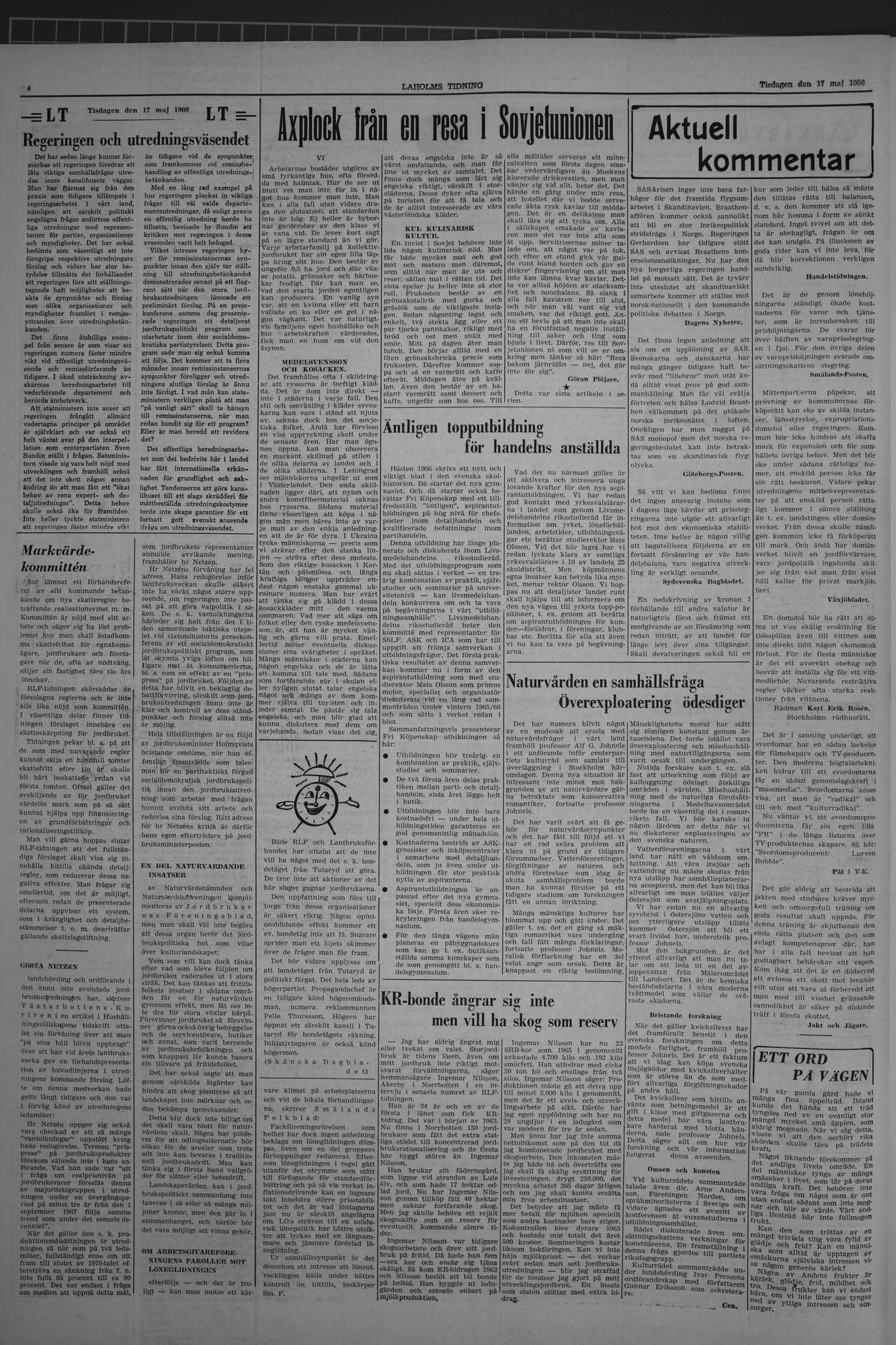 Laholms Tidning Tisdag 17 maj 1966, sida 4