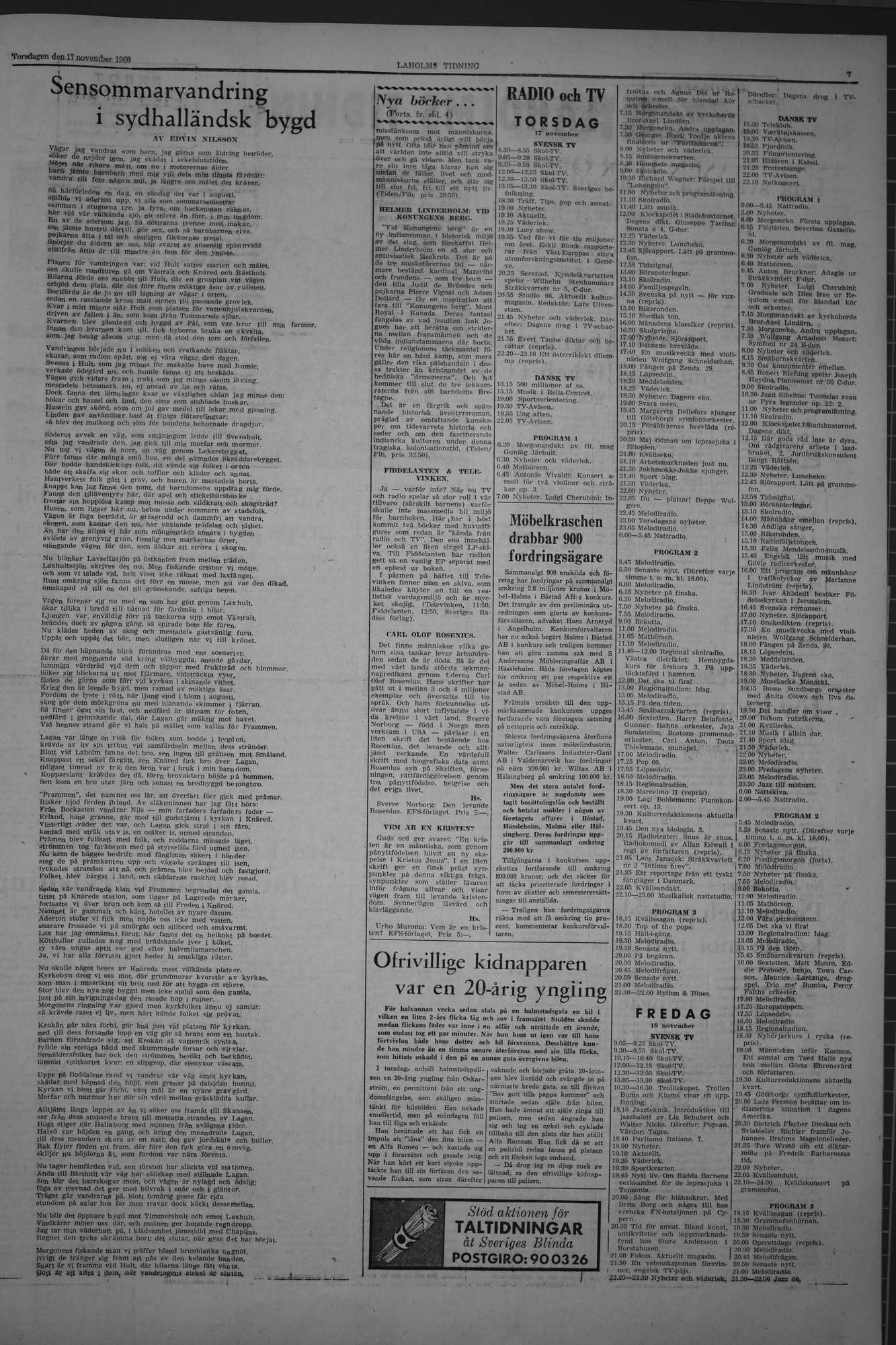 Laholms Tidning Torsdag 17 november 1966, sida 7