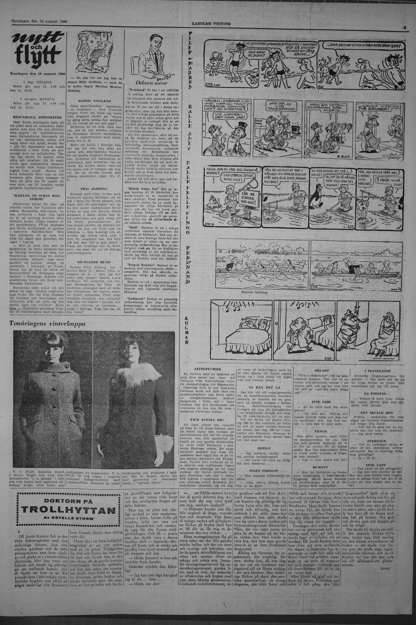 Laholms Tidning Torsdag 18 augusti 1966, sida 5