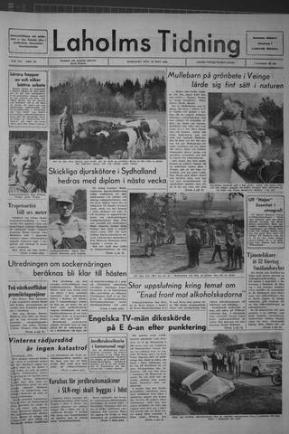 Förstasidan, Onsdag 18 maj 1966