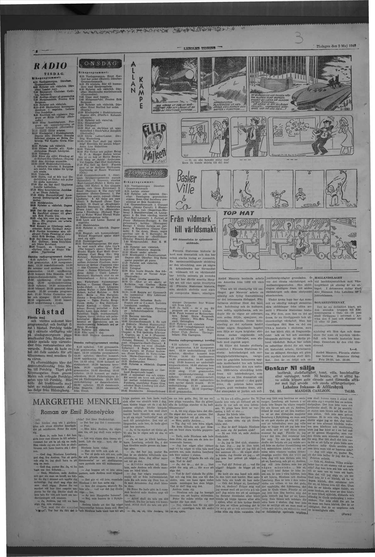 Laholms Tidning Tisdag 3 maj 1949, sida 6