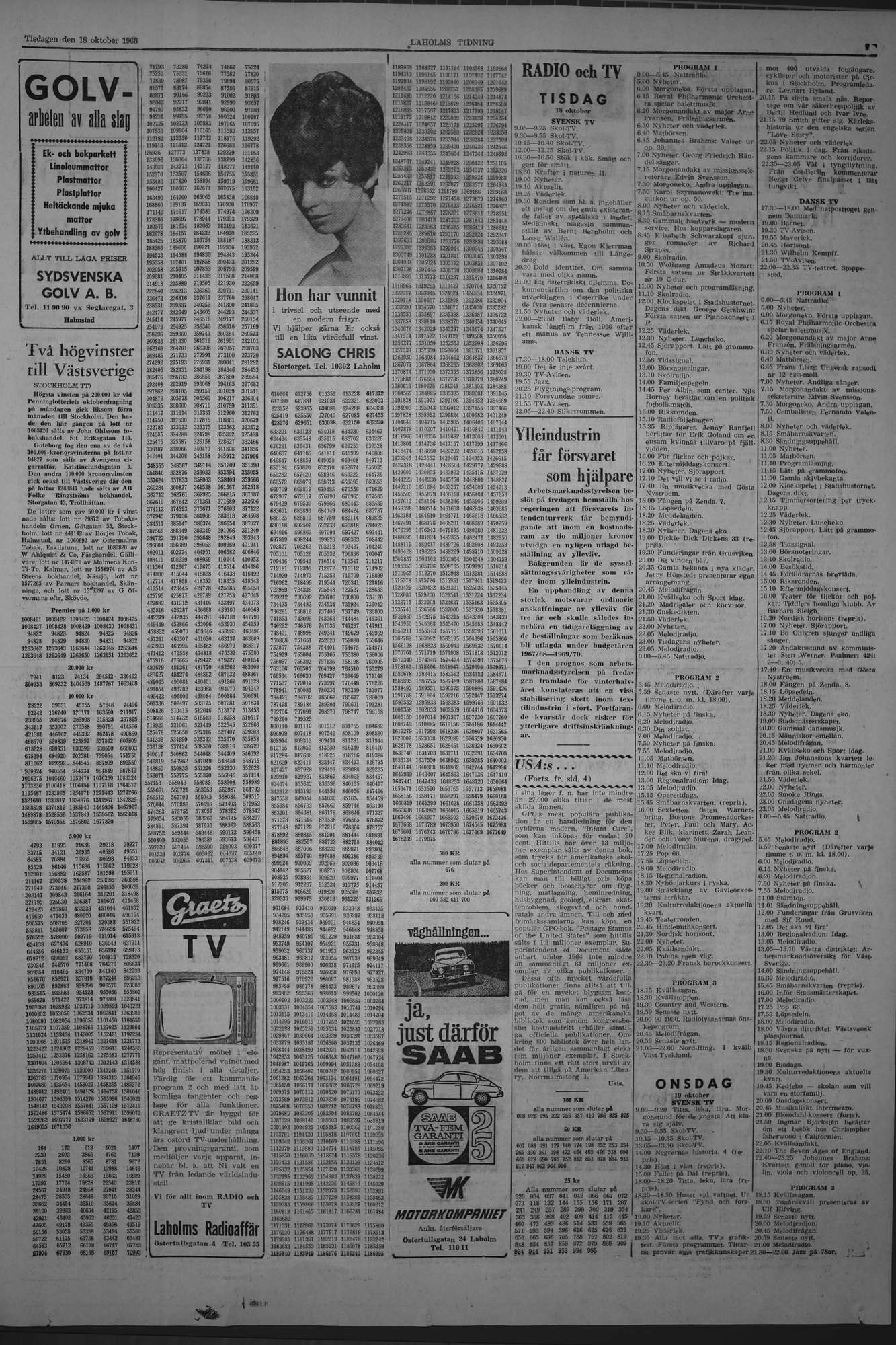 Laholms Tidning Tisdag 18 oktober 1966, sida 7