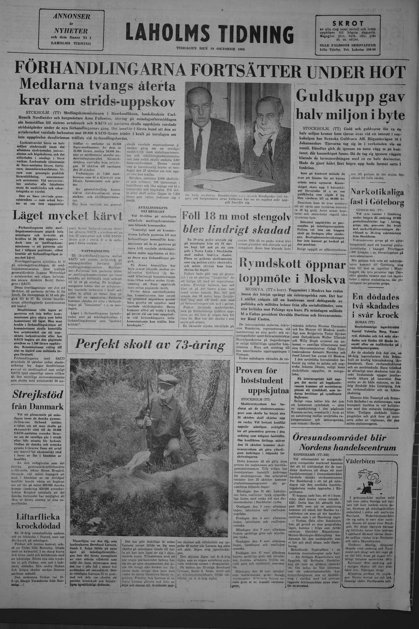 Laholms Tidning Tisdag 18 oktober 1966, sida 8