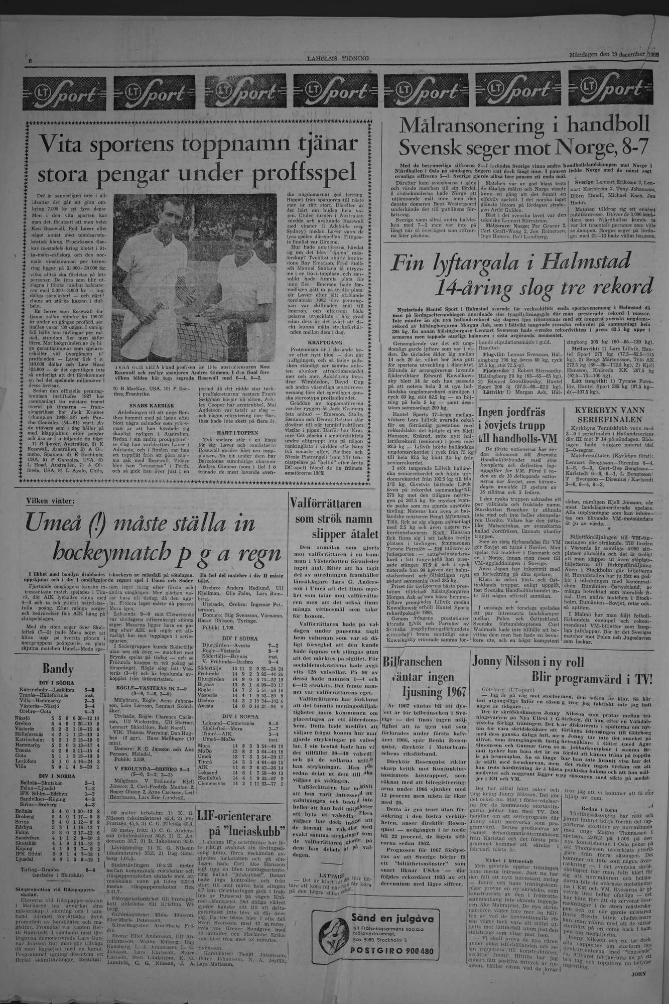 Laholms Tidning Måndag 19 december 1966, sida 6