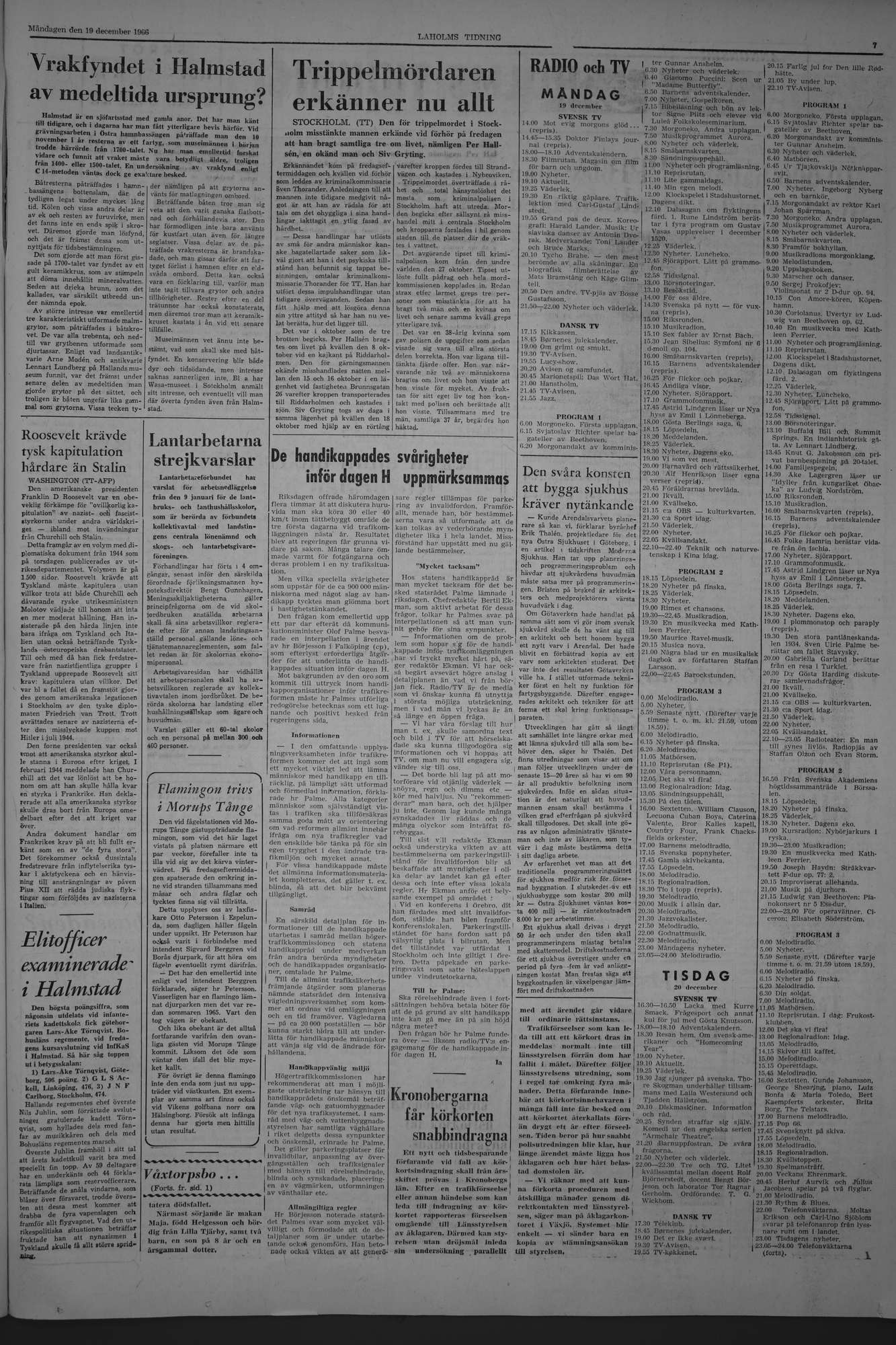 Laholms Tidning Måndag 19 december 1966, sida 7