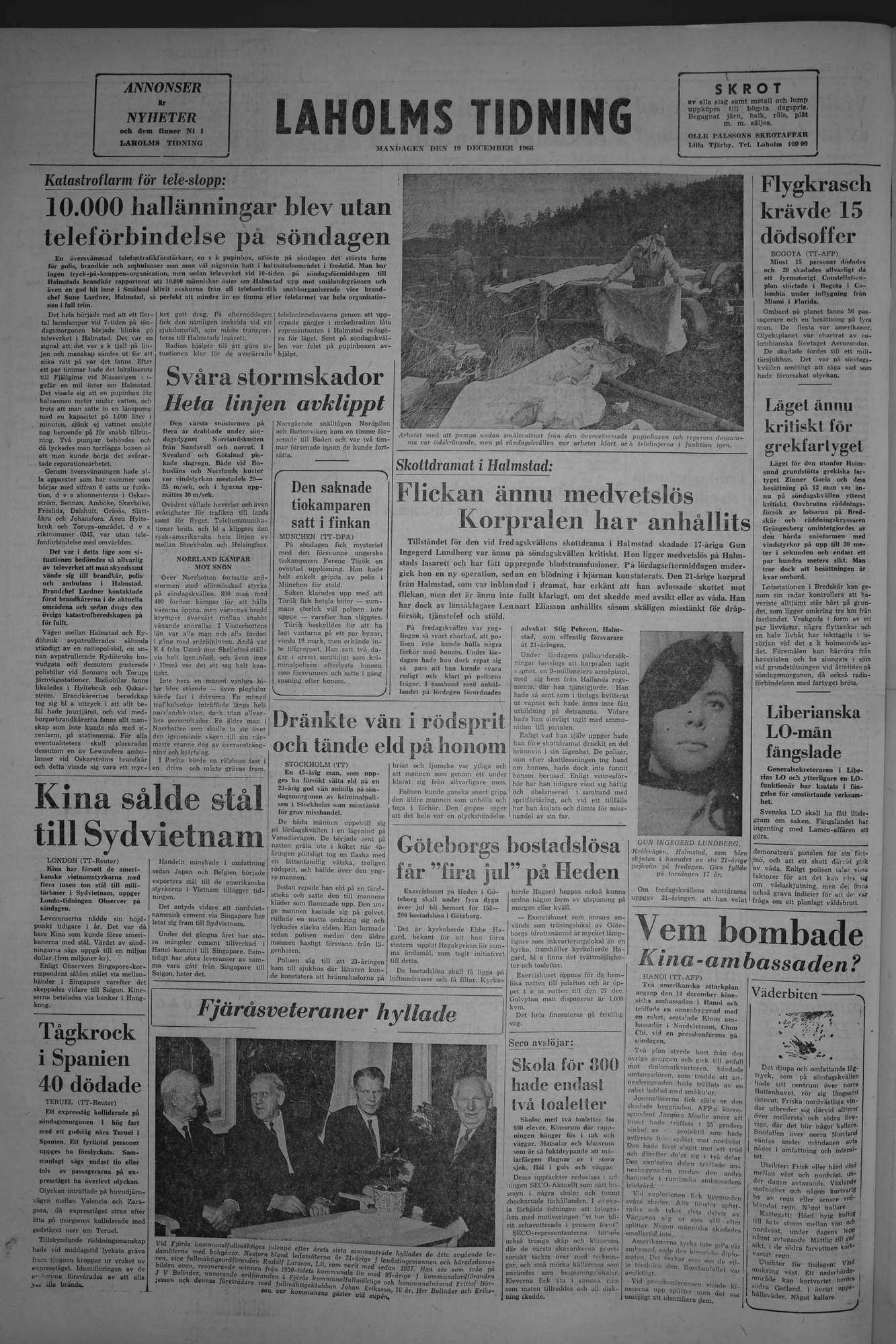 Laholms Tidning Måndag 19 december 1966, sida 8