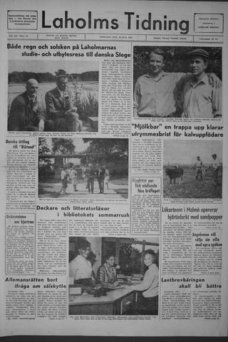 Förstasidan, Tisdag 19 juli 1966