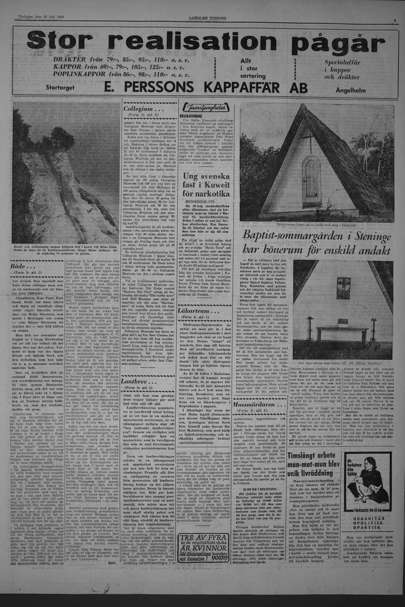 Laholms Tidning Tisdag 19 juli 1966, sida 3