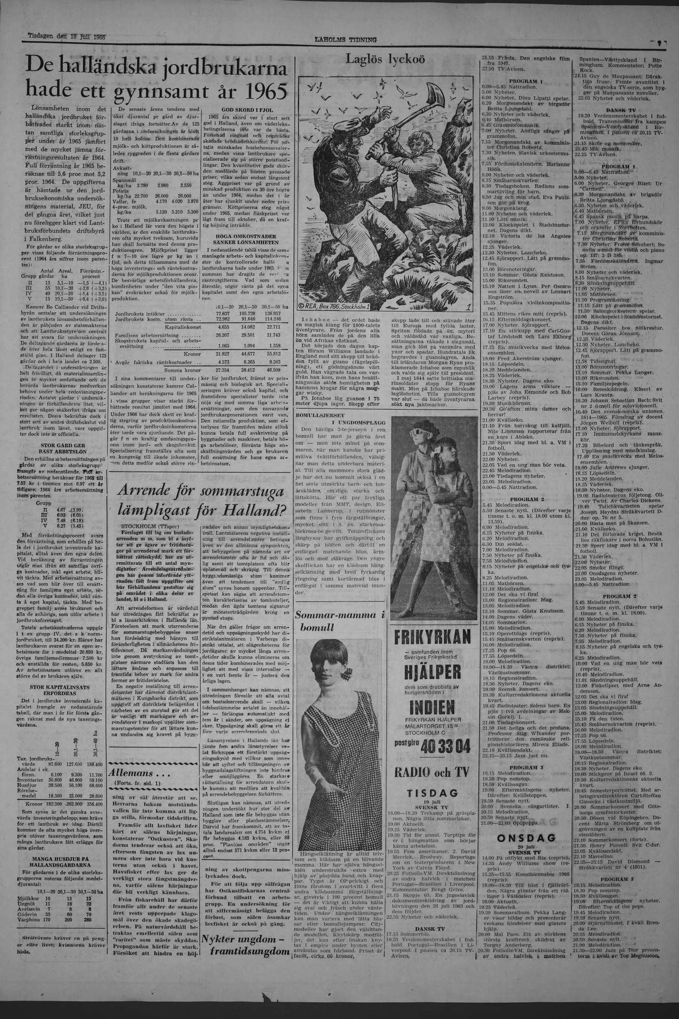 Laholms Tidning Tisdag 19 juli 1966, sida 7