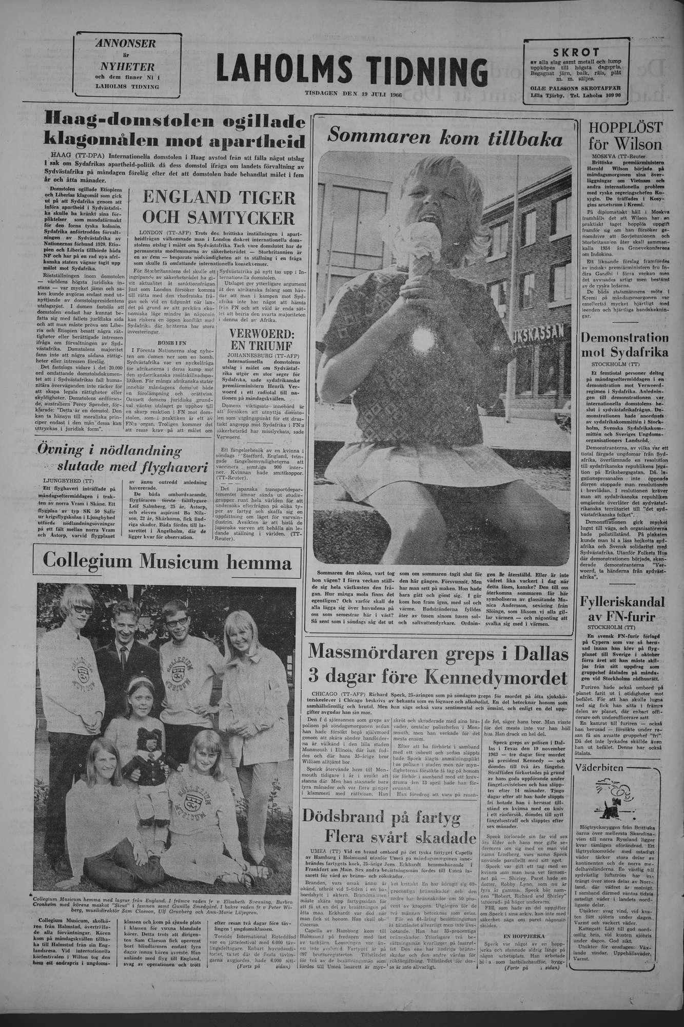 Laholms Tidning Tisdag 19 juli 1966, sida 8