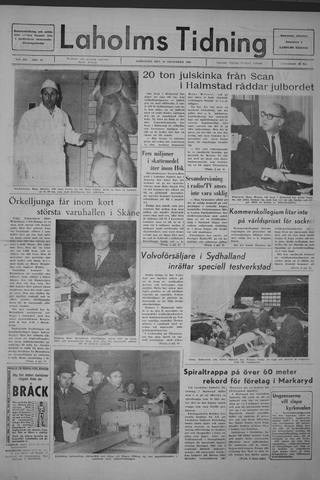 Förstasidan, Lördag 19 november 1966