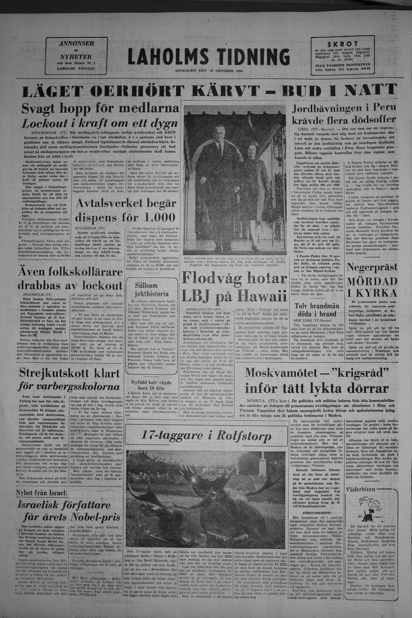 Laholms Tidning Onsdag 19 oktober 1966, sida 8