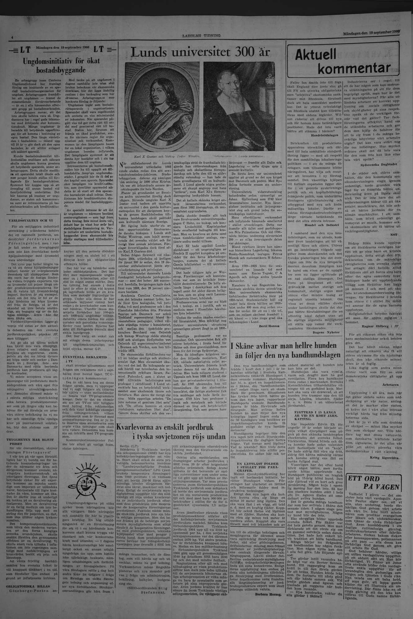 Laholms Tidning Måndag 19 september 1966, sida 4