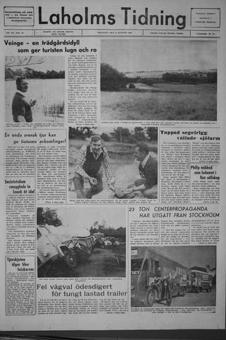 Förstasidan, Tisdag 2 augusti 1966