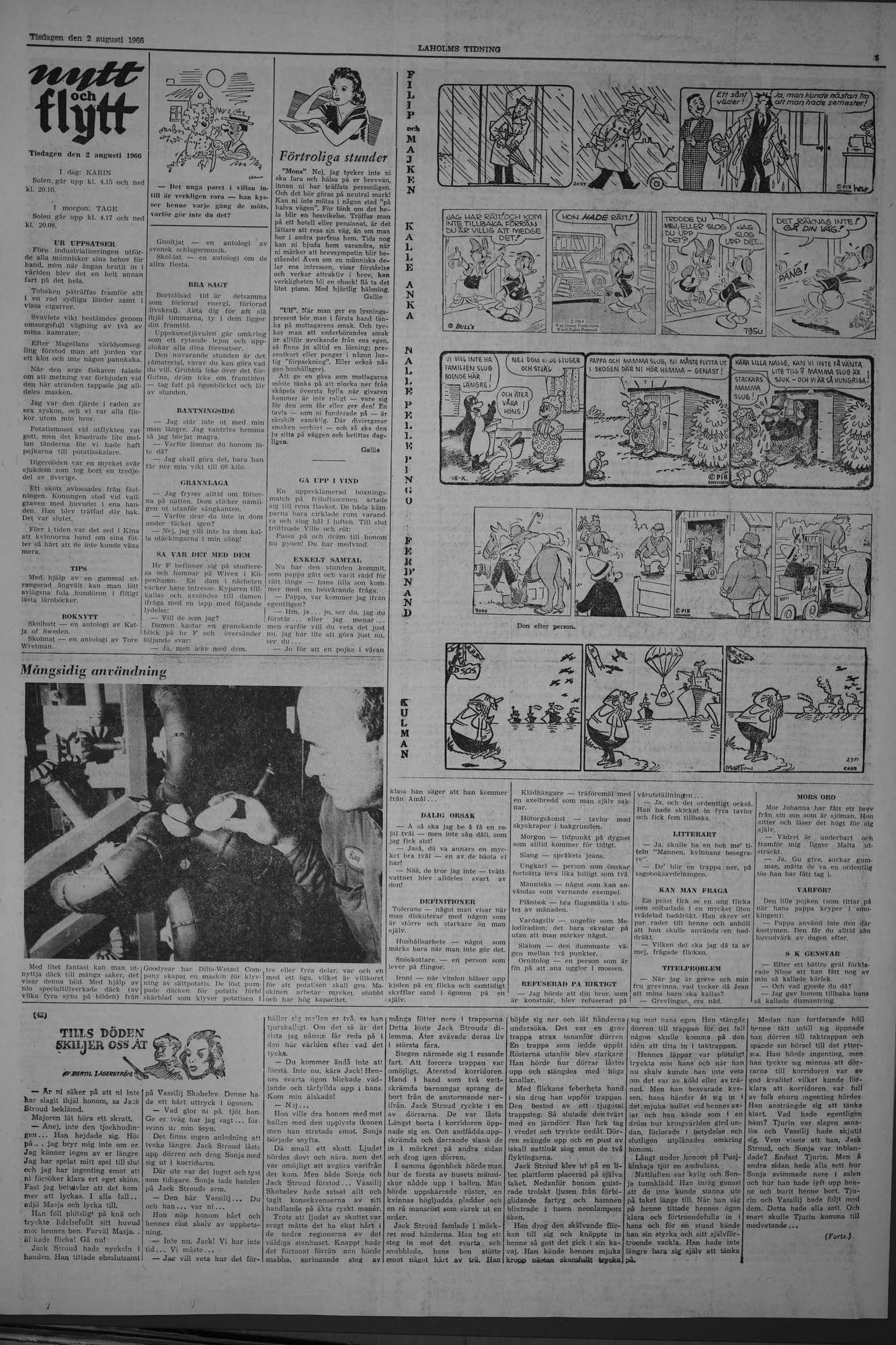Laholms Tidning Tisdag 2 augusti 1966, sida 5