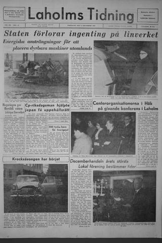 Förstasidan, Fredag 2 december 1966