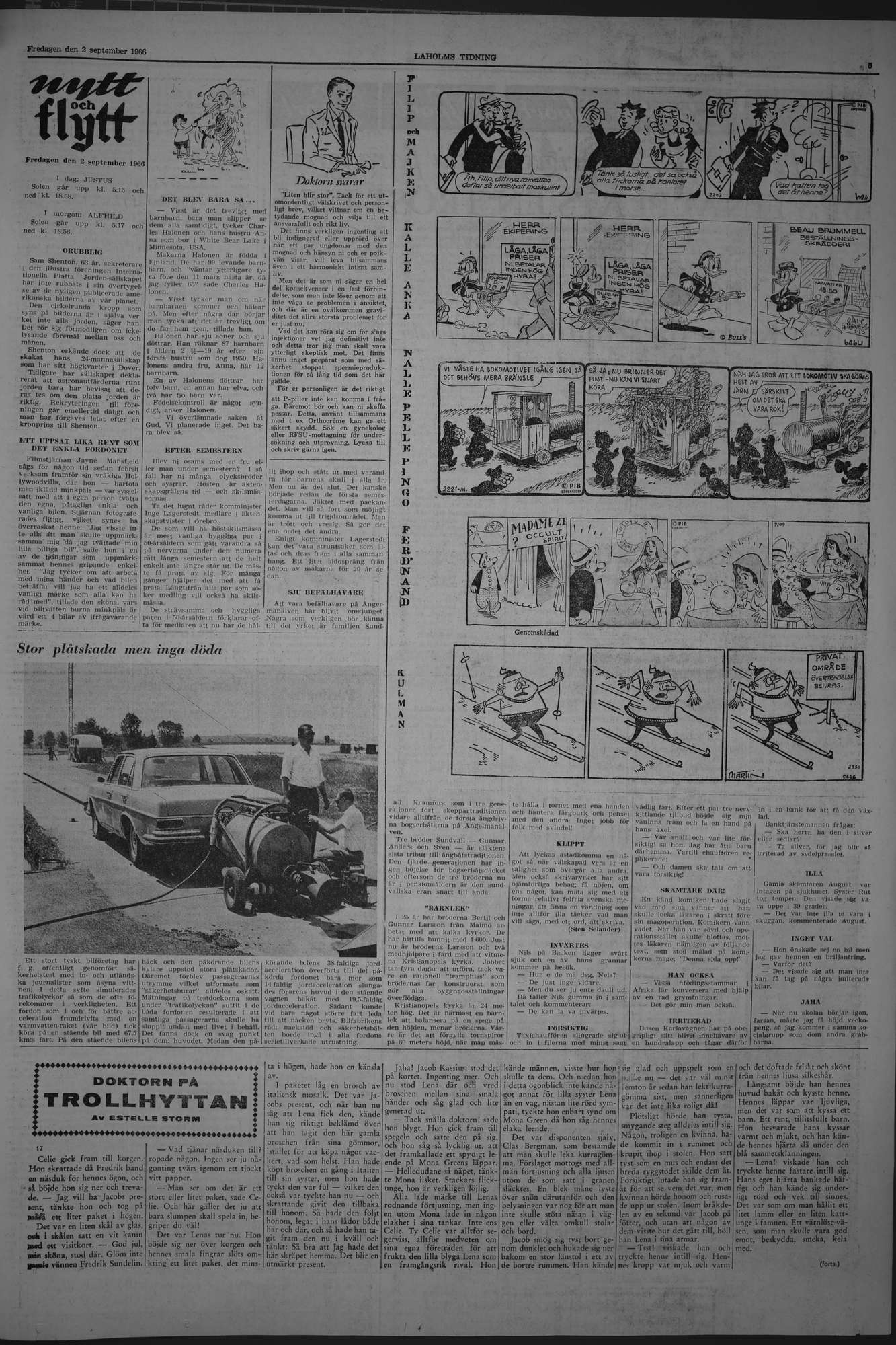 Laholms Tidning Fredag 2 september 1966, sida 5