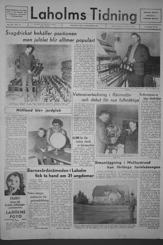 Förstasidan, Tisdag 20 december 1966