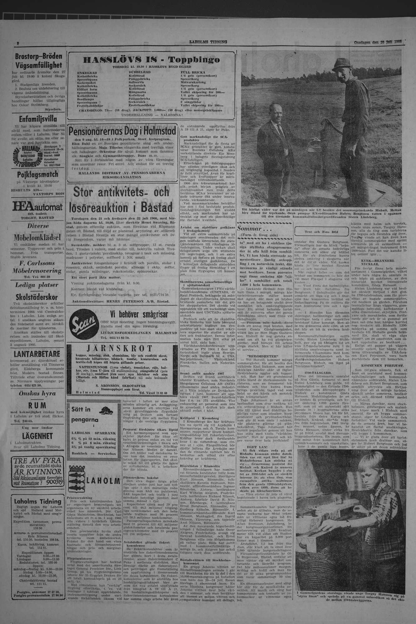 Laholms Tidning Onsdag 20 juli 1966, sida 2